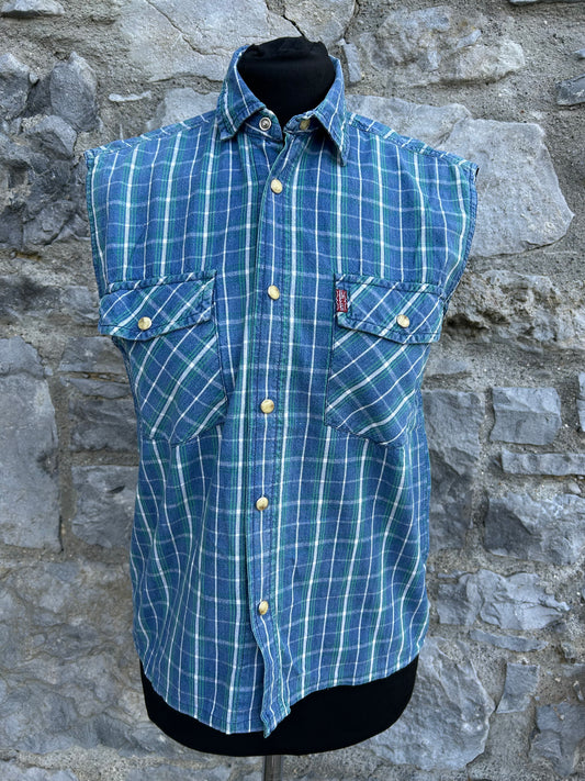 90s sleeveless check shirt  11y (146cm)