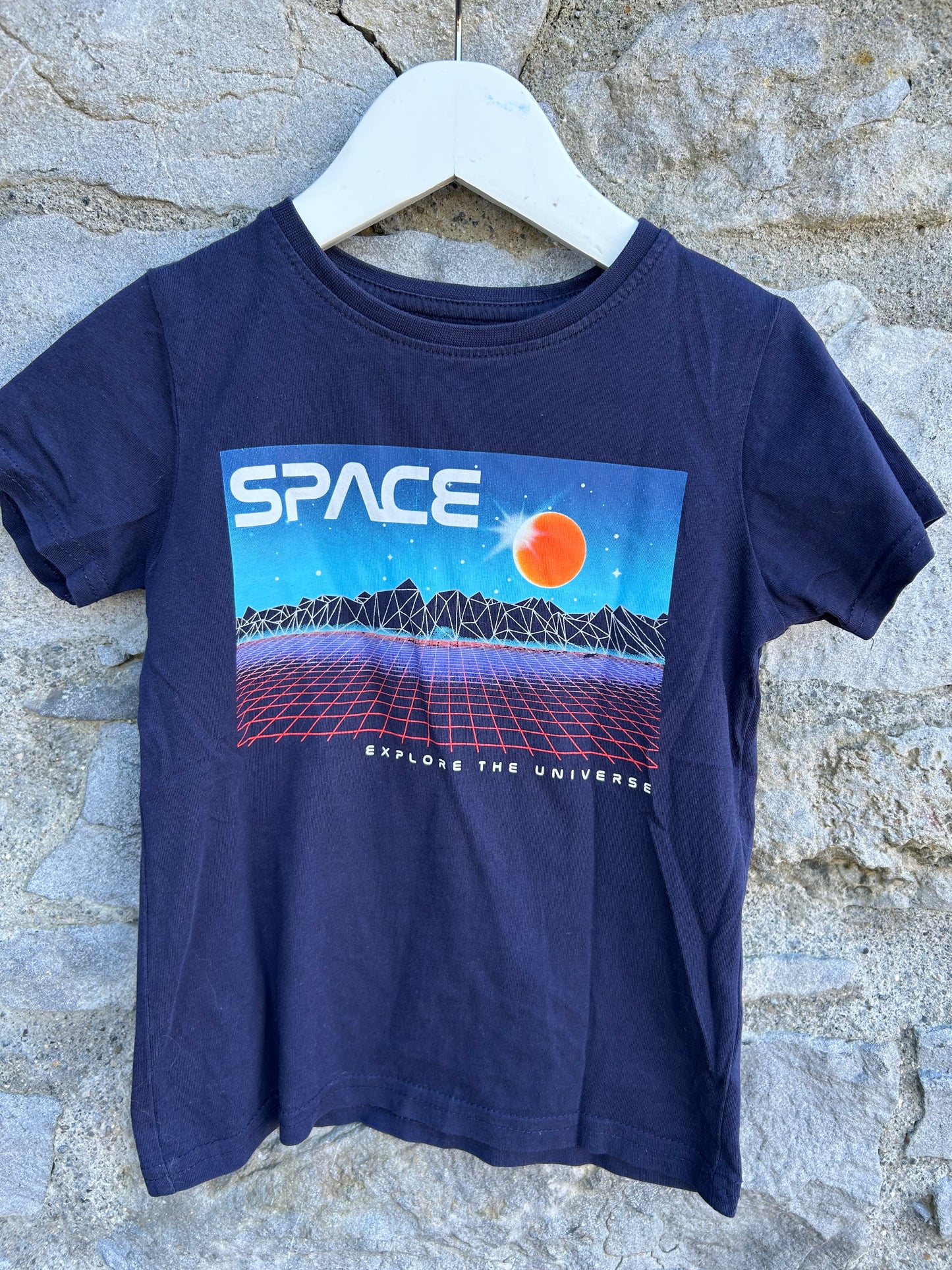 Space navy T-shirt  3-4y (98-104cm)