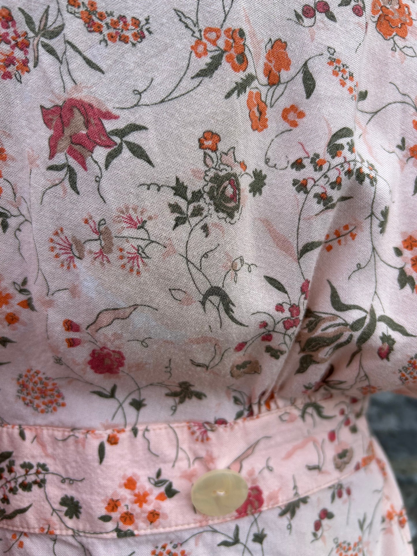 80s pink floral jumpsuit uk 10-12