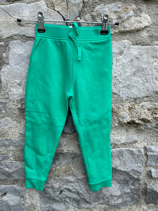 Green tracksuit pants  2-3y (92-98cm)