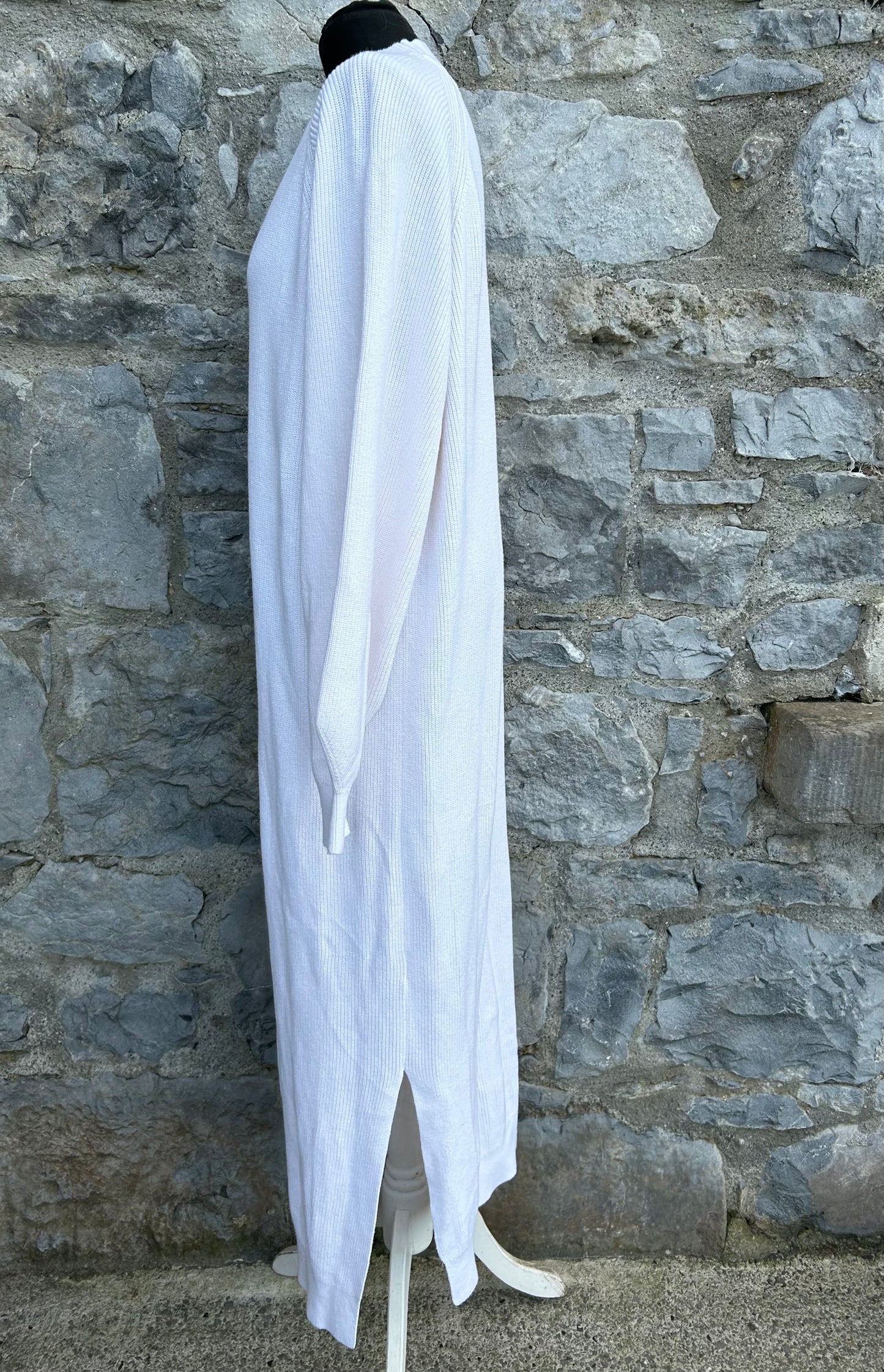 TH white maxi knitted dress uk 14-16