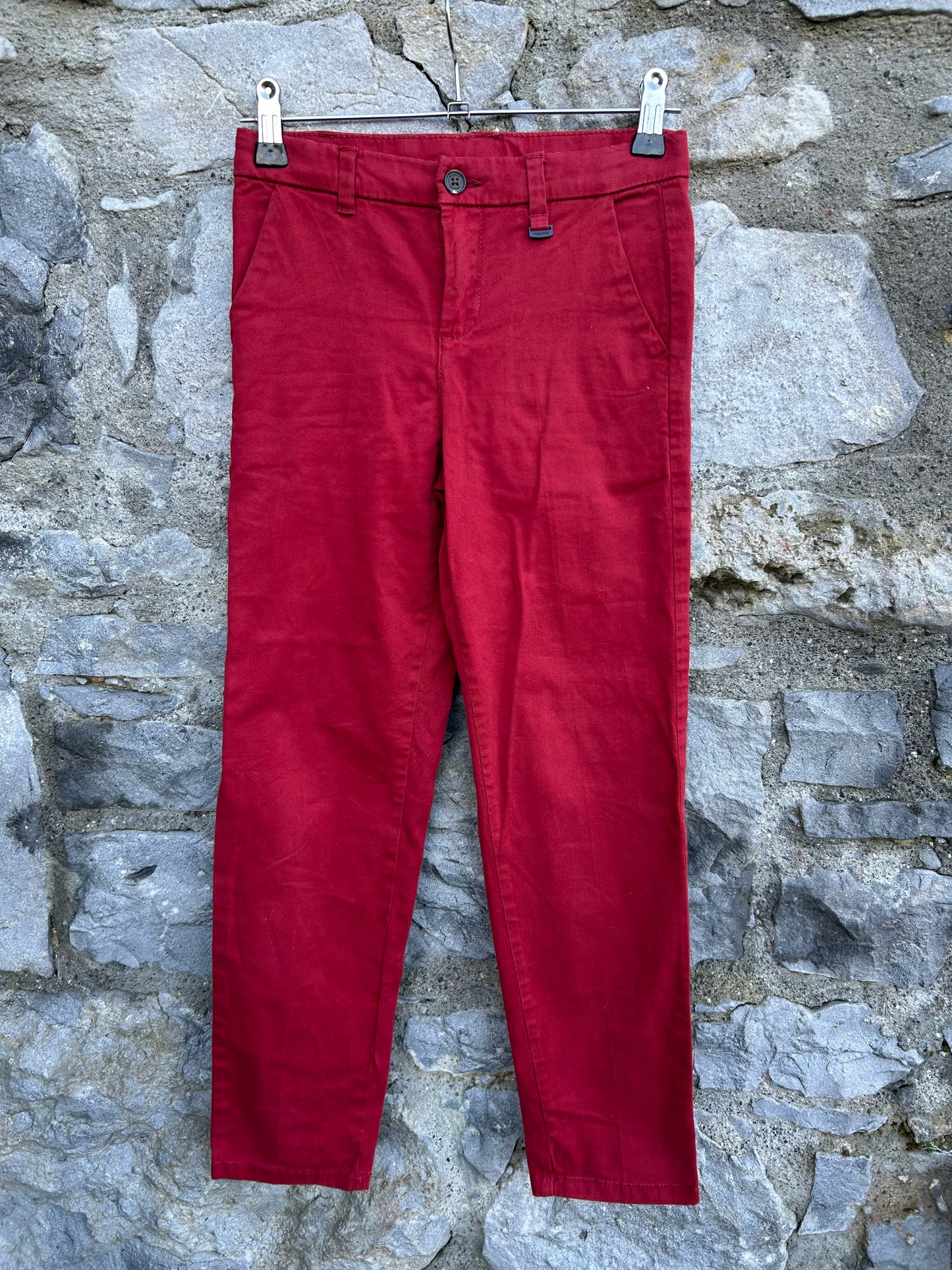 Maroon chinos  7-8y (122-128cm)