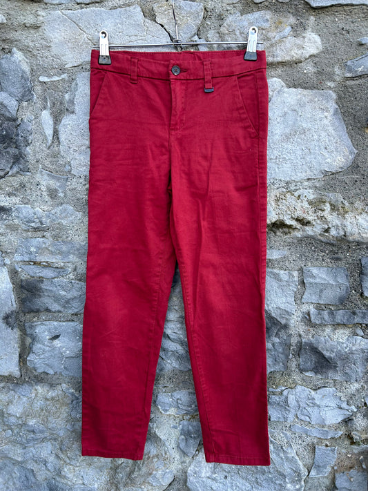 Maroon chinos  7-8y (122-128cm)