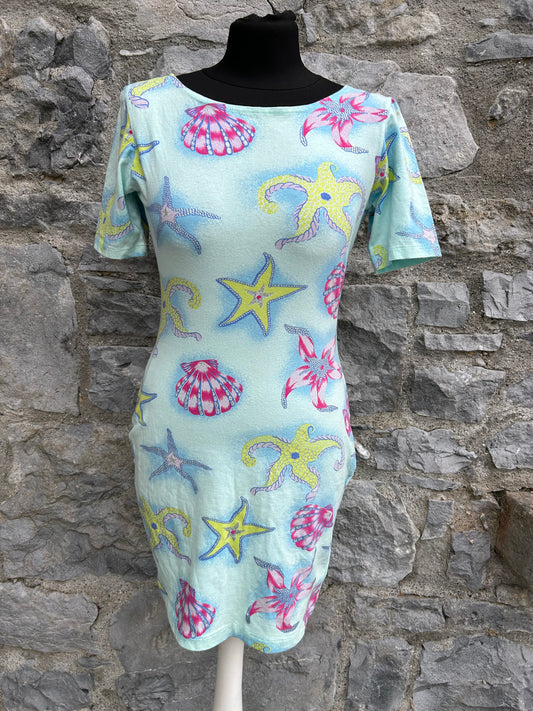 90s starfish blue dress uk 10