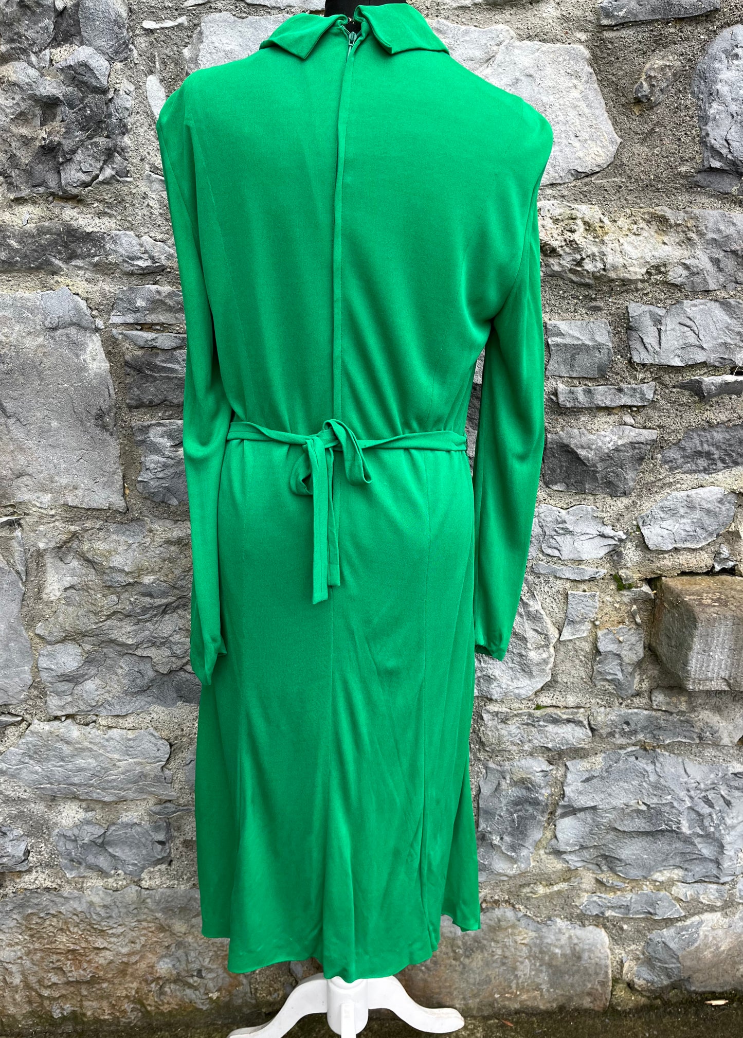 70s green maxi dress uk 10-12