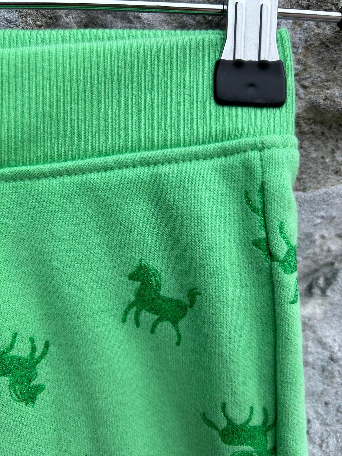 Green unicorns tracksuit pants  2-3y (92-98cm)