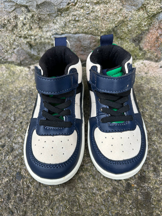 Navy&white hi tops trainers  uk 6 (eu 23)