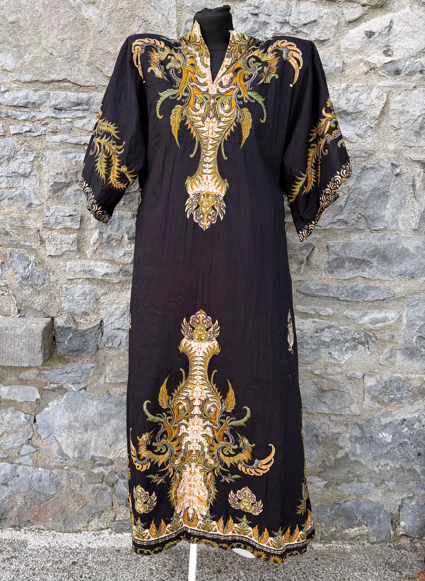 Oriental-style dragon kaftan dress uk 10