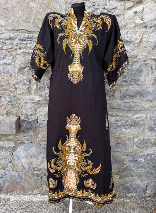 Oriental-style dragon kaftan dress uk 10