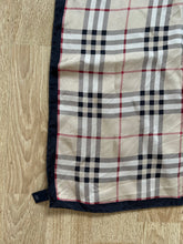 Load image into Gallery viewer, Beige check silk scarf

