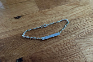 Hammered silver bracelet