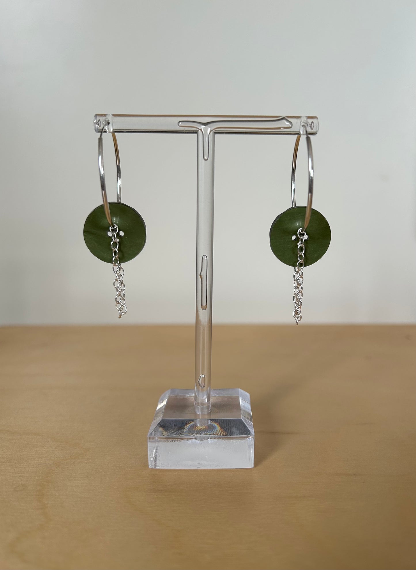 Greenbutton hoop earrings