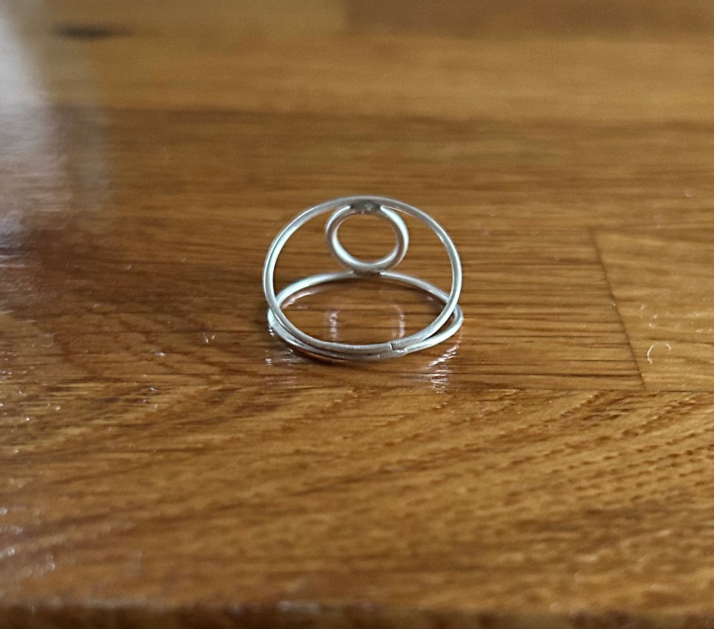 Silver circle ring