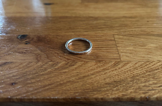 Hammered silver ring