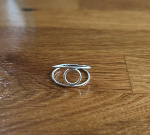 Silver circle ring