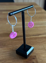 Load image into Gallery viewer, Pink button earrings
