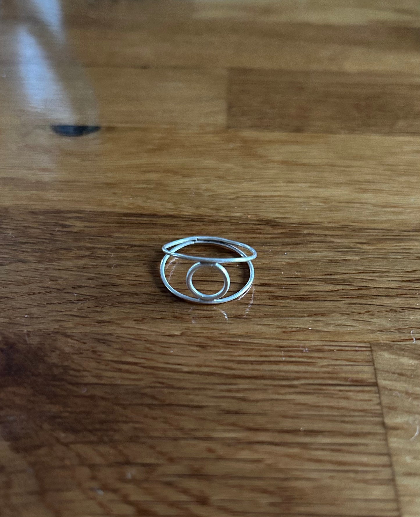 Silver circle ring