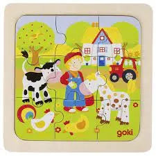 Goki farm wooden jigsaw