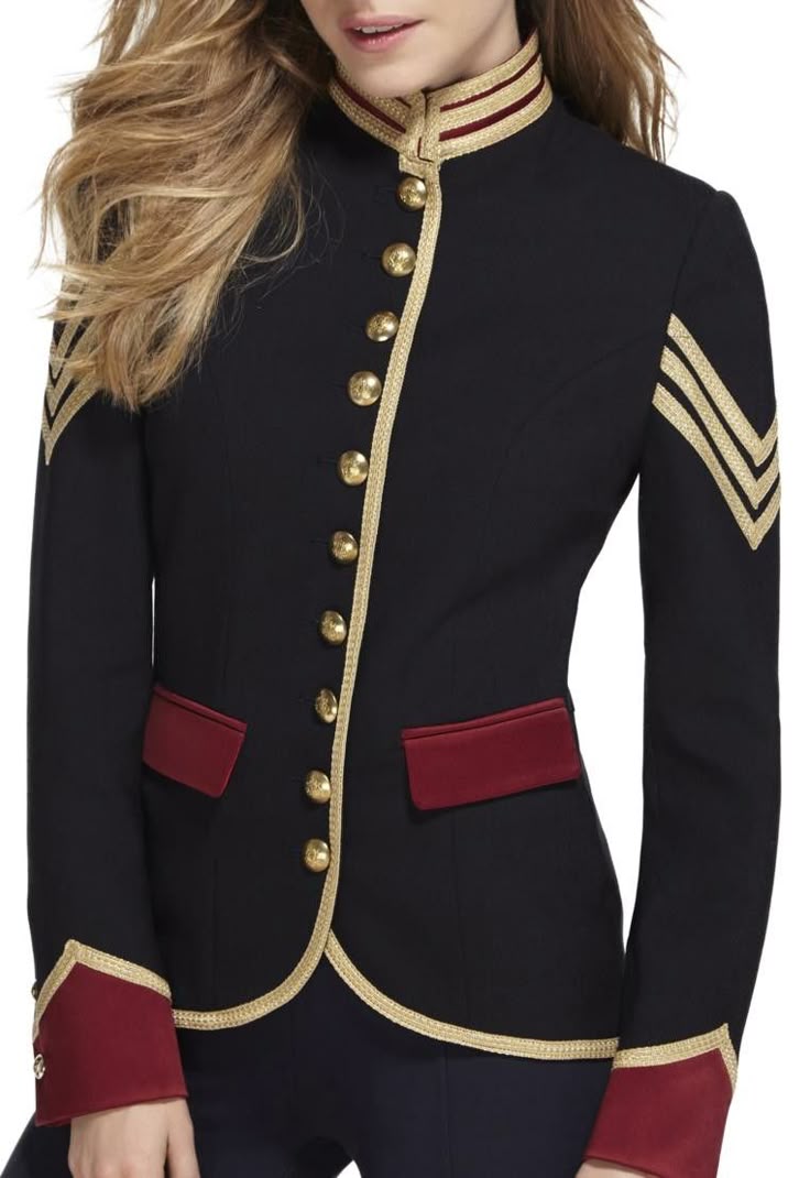 Black Cotton Military Jacket uk 8