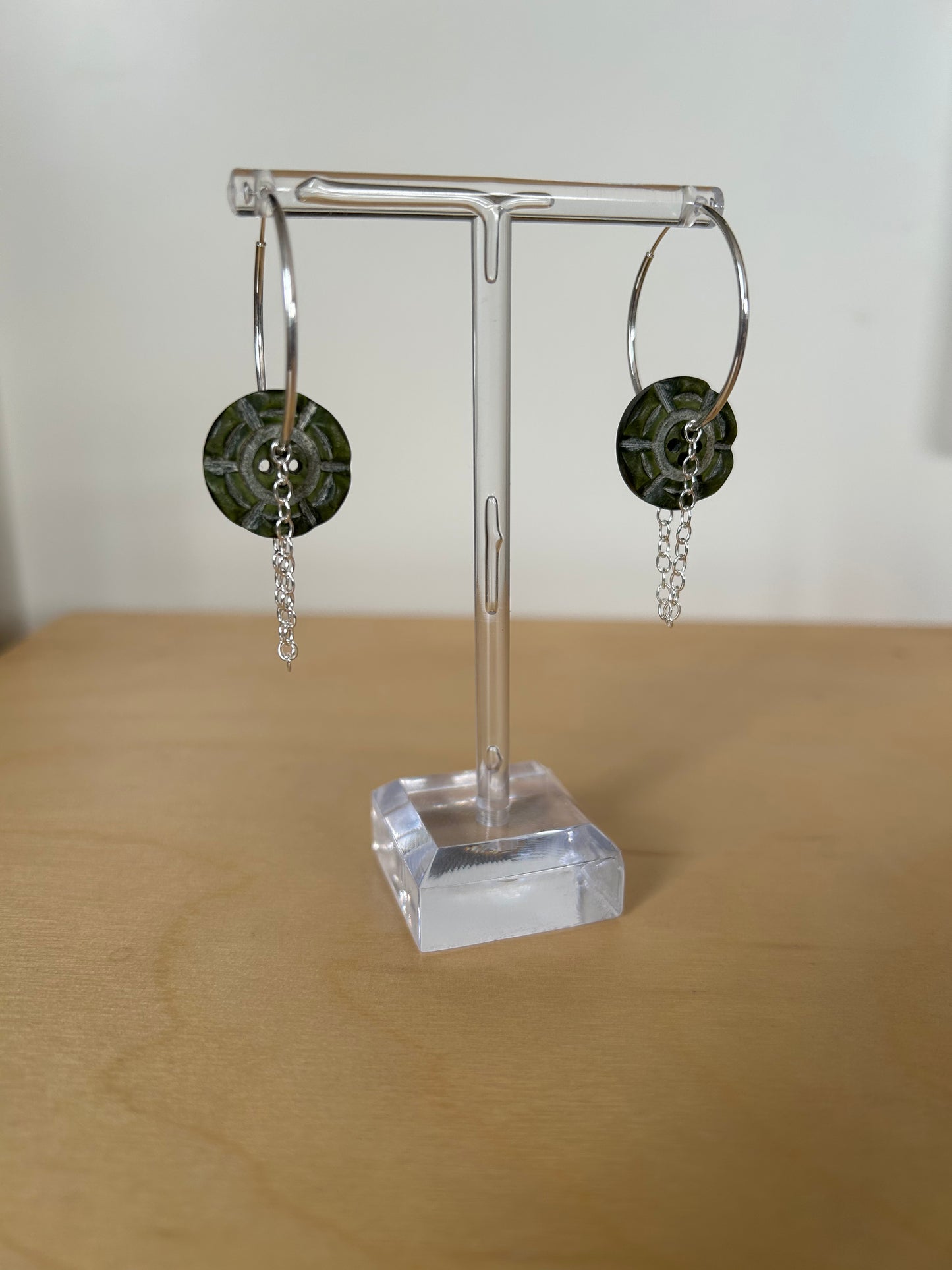 Greenbutton hoop earrings