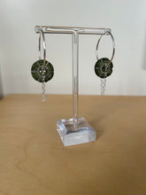Load image into Gallery viewer, Greenbutton hoop earrings
