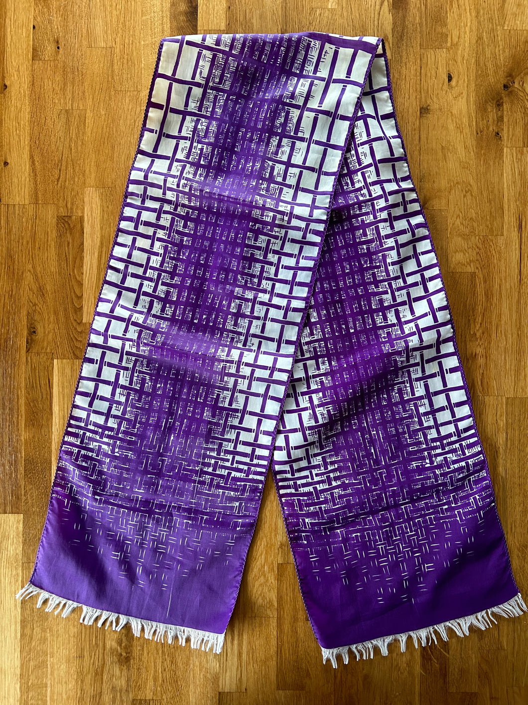 White purple scarf