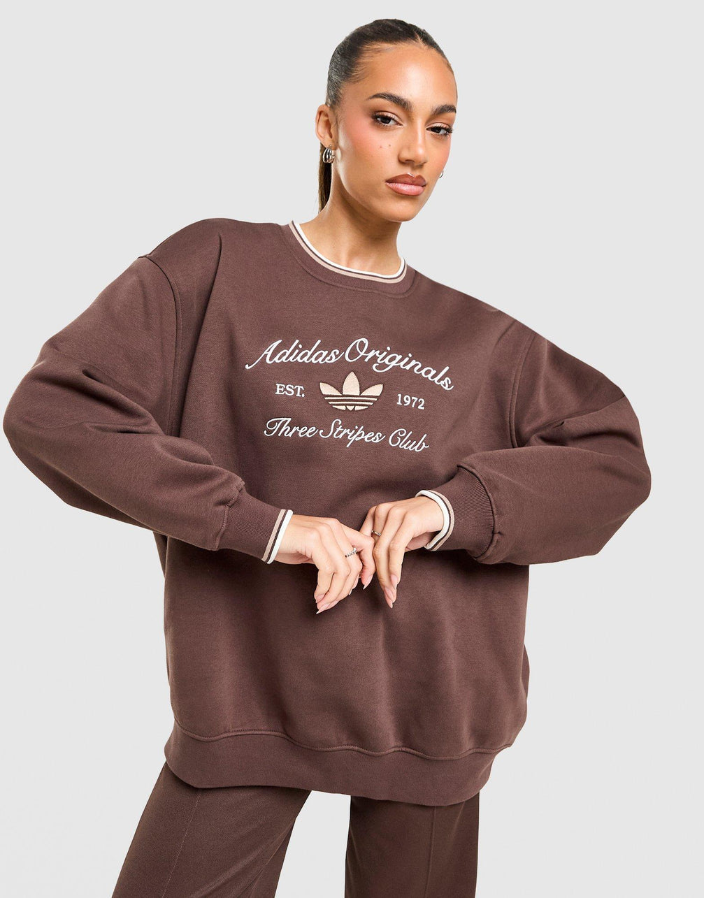 Brown Leisure Club Crew Sweatshirt uk 10