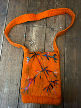 Load image into Gallery viewer, Orange felt bag
