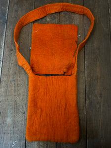Orange felt bag