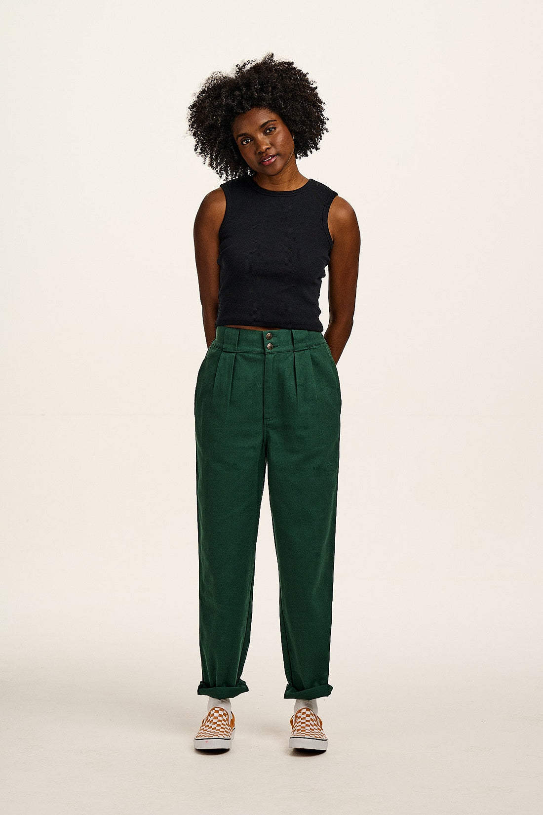 Addison - Cotton Jeans in Posy Green uk 8-10