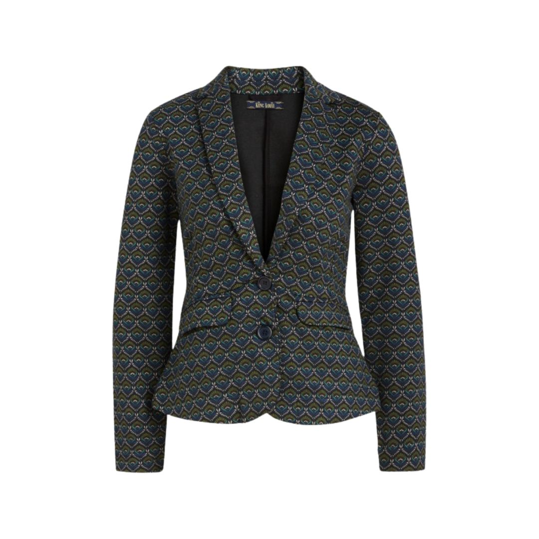 Daisy green geometric blazer uk 14-16