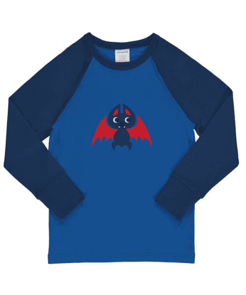 Bat blue raglan top  5-6y (110-116cm)