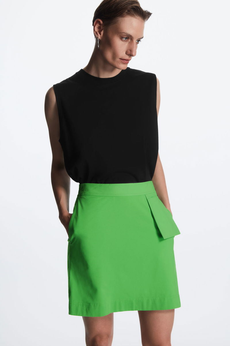 Green Jersey Mini skirt uk 12-14