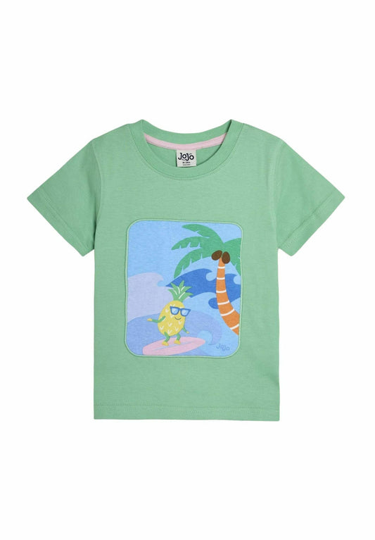 Green Surfing Pineapple T-Shirt  3-4y (98-104cm)