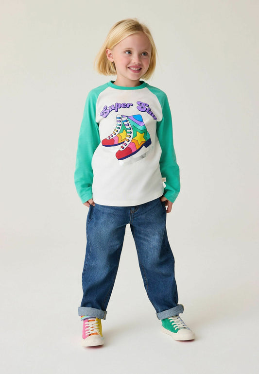Super star skates raglan top  3-4y (98-104cm)
