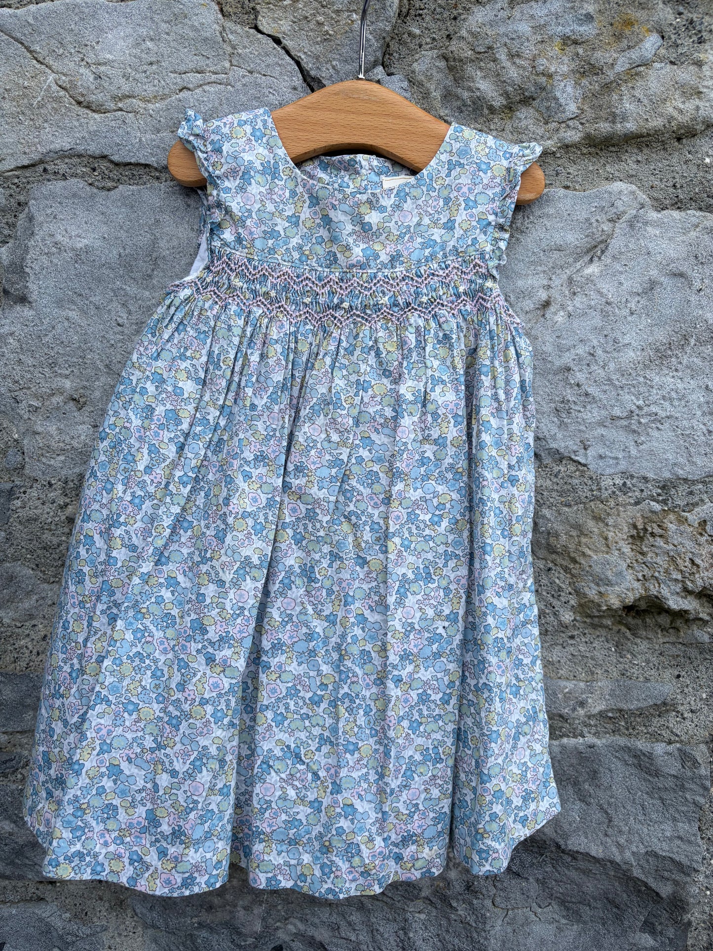Blue floral dress 6-9m (68-74cm)