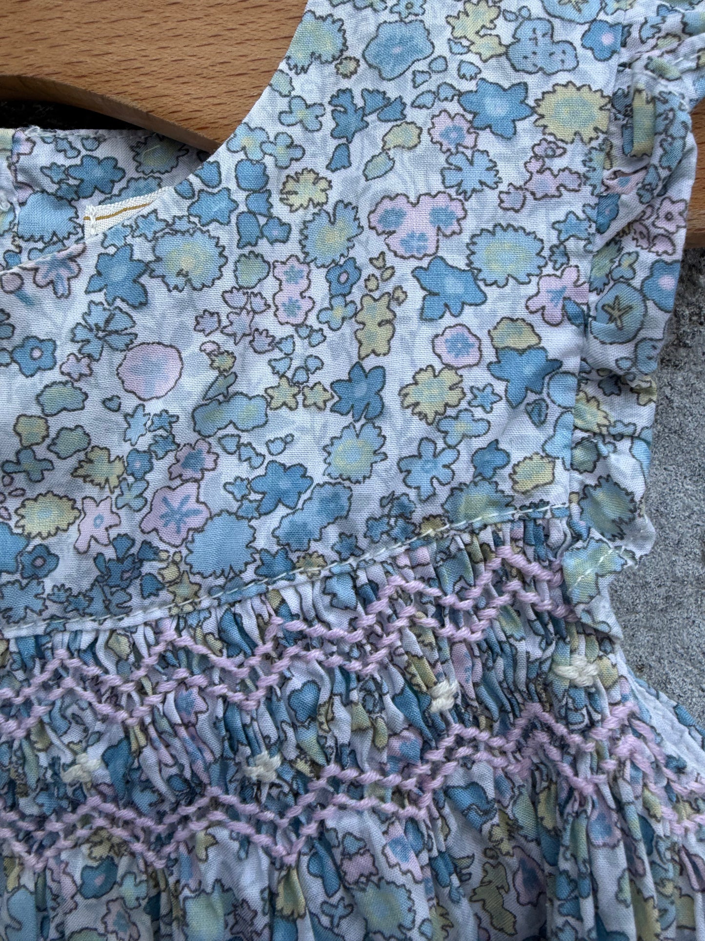 Blue floral dress 6-9m (68-74cm)