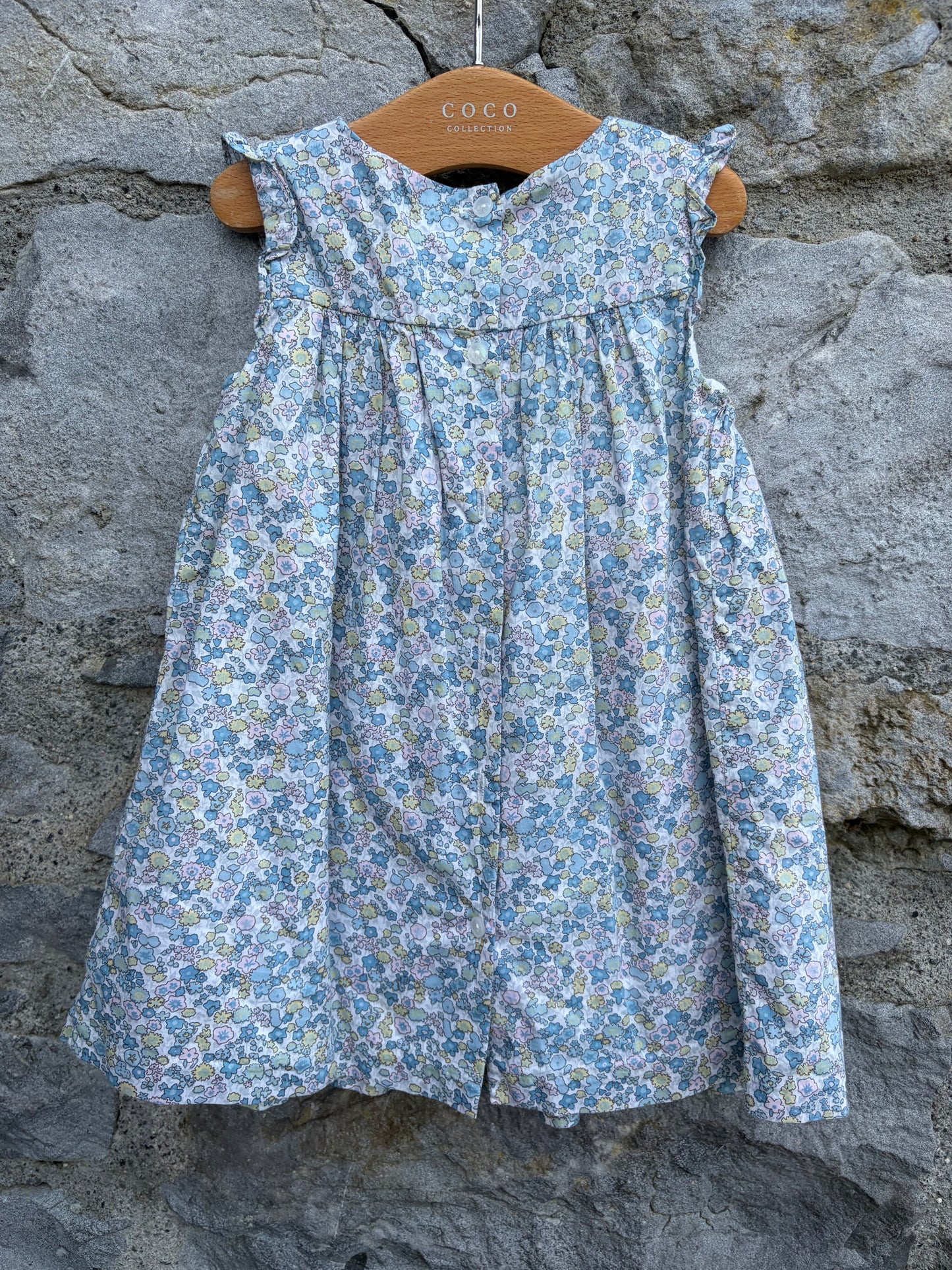 Blue floral dress 6-9m (68-74cm)