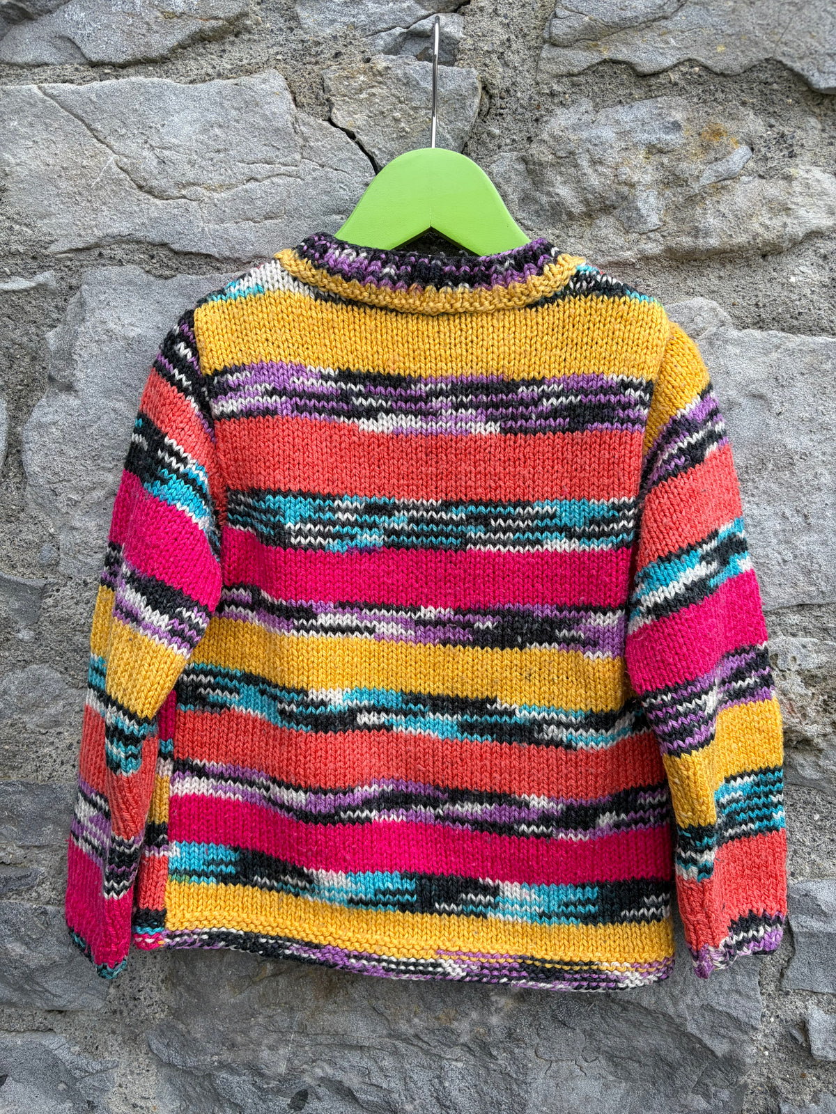 Red melange stripy jumper 3-4y (98-104cm)