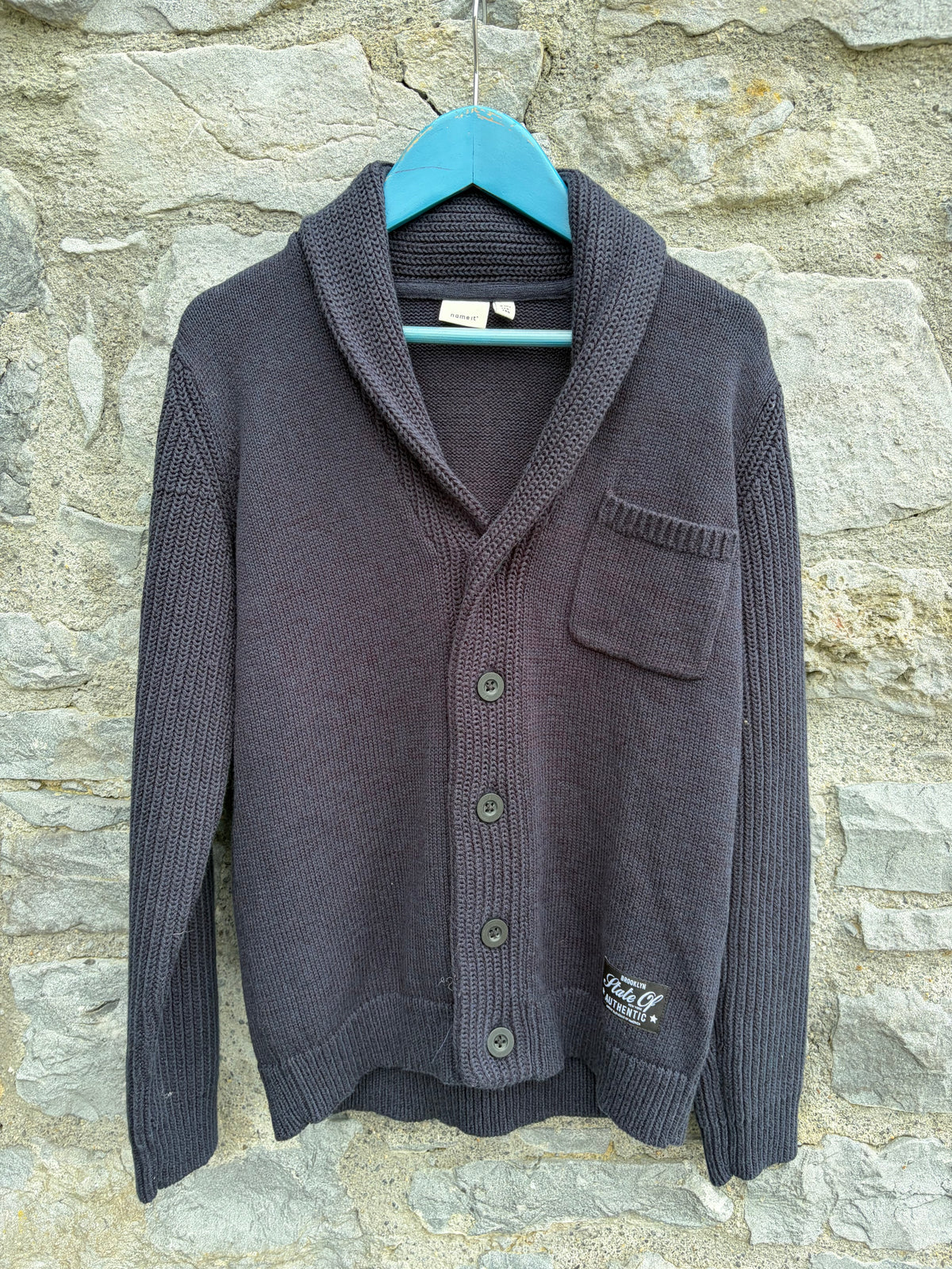 Navy cardigan  9-10y (134-140cm)