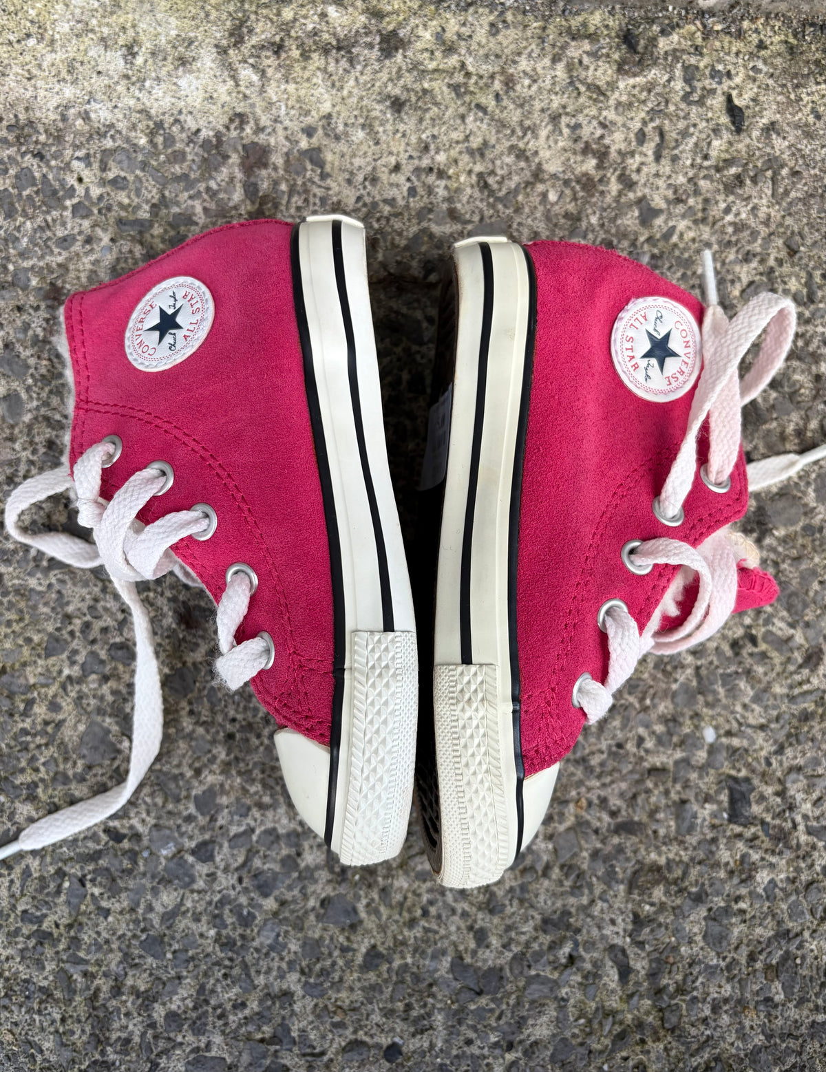 Pink furry lined converse  uk 7 (eu 23)