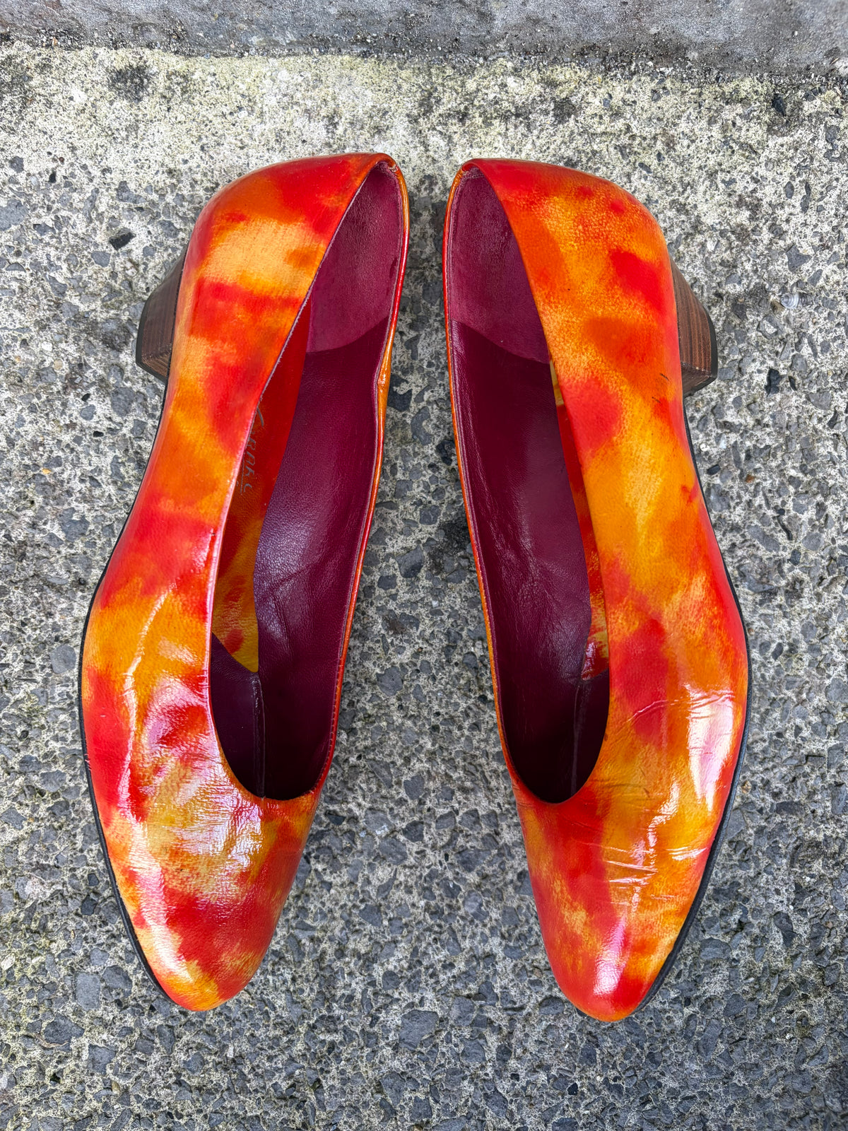80s orange shoes uk 3.5 (eu 36.5)
