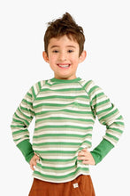 Load image into Gallery viewer, Green stripy top  2y (92cm)
