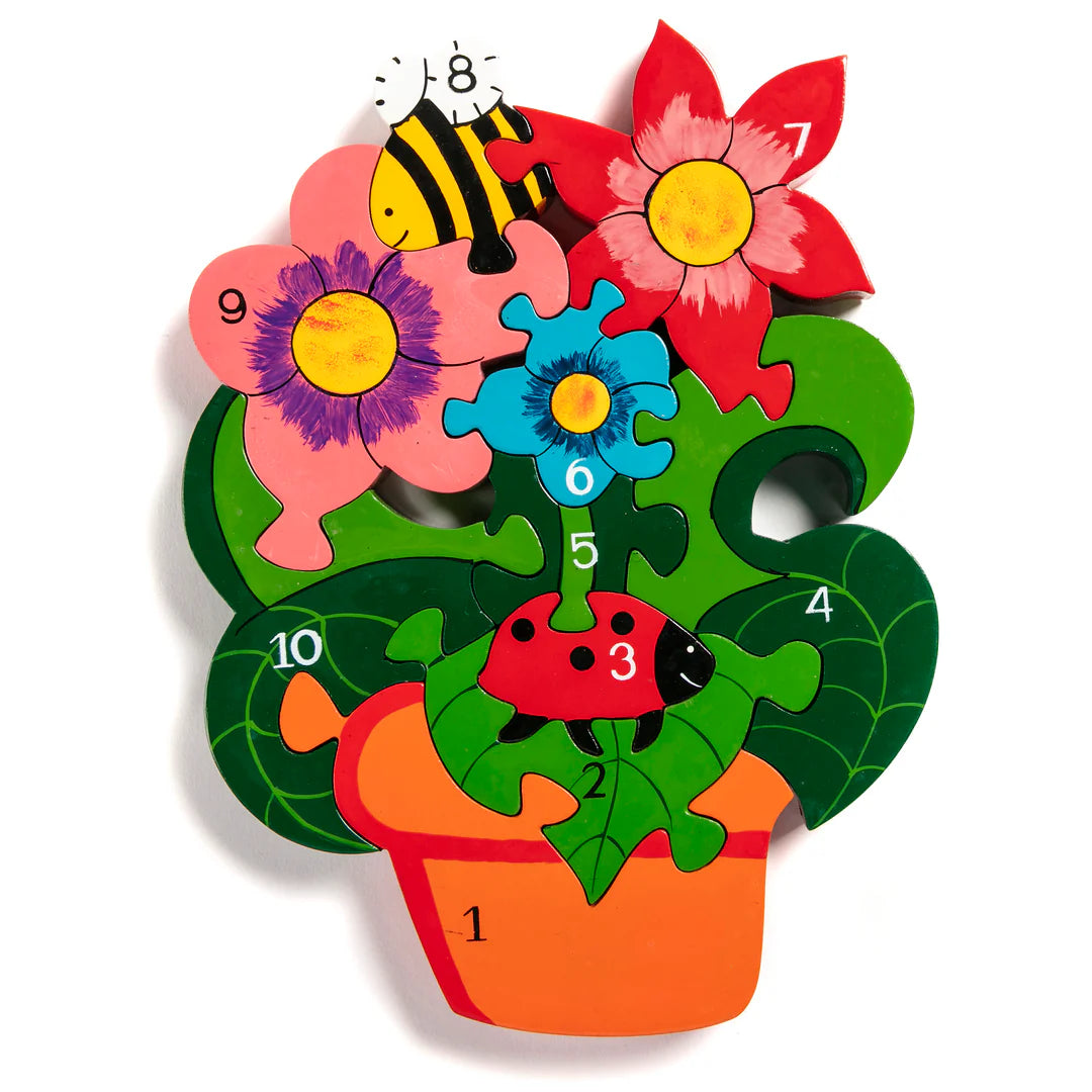 Number Flower pot jigsaw