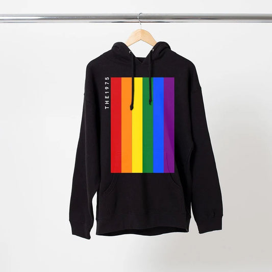 Black rainbow hoodie Small