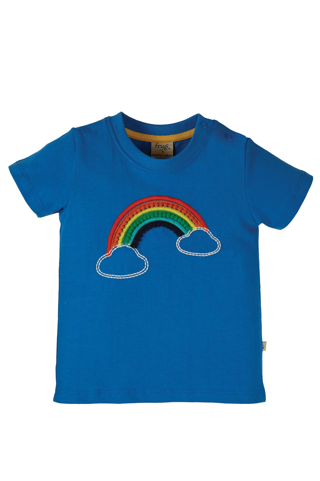 Pom Pom rainbow blue T-shirt  3-4y (98-104cm)