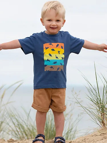 Dinosaurs dot navy T-shirt  9y (134cm)