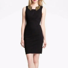 Load image into Gallery viewer, Black dress with Rhinestones uk 6-8
