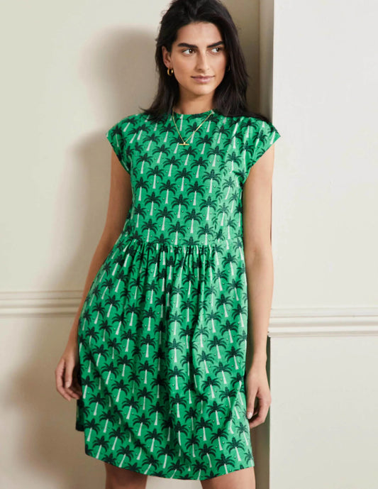 Green palm trees dress uk 12