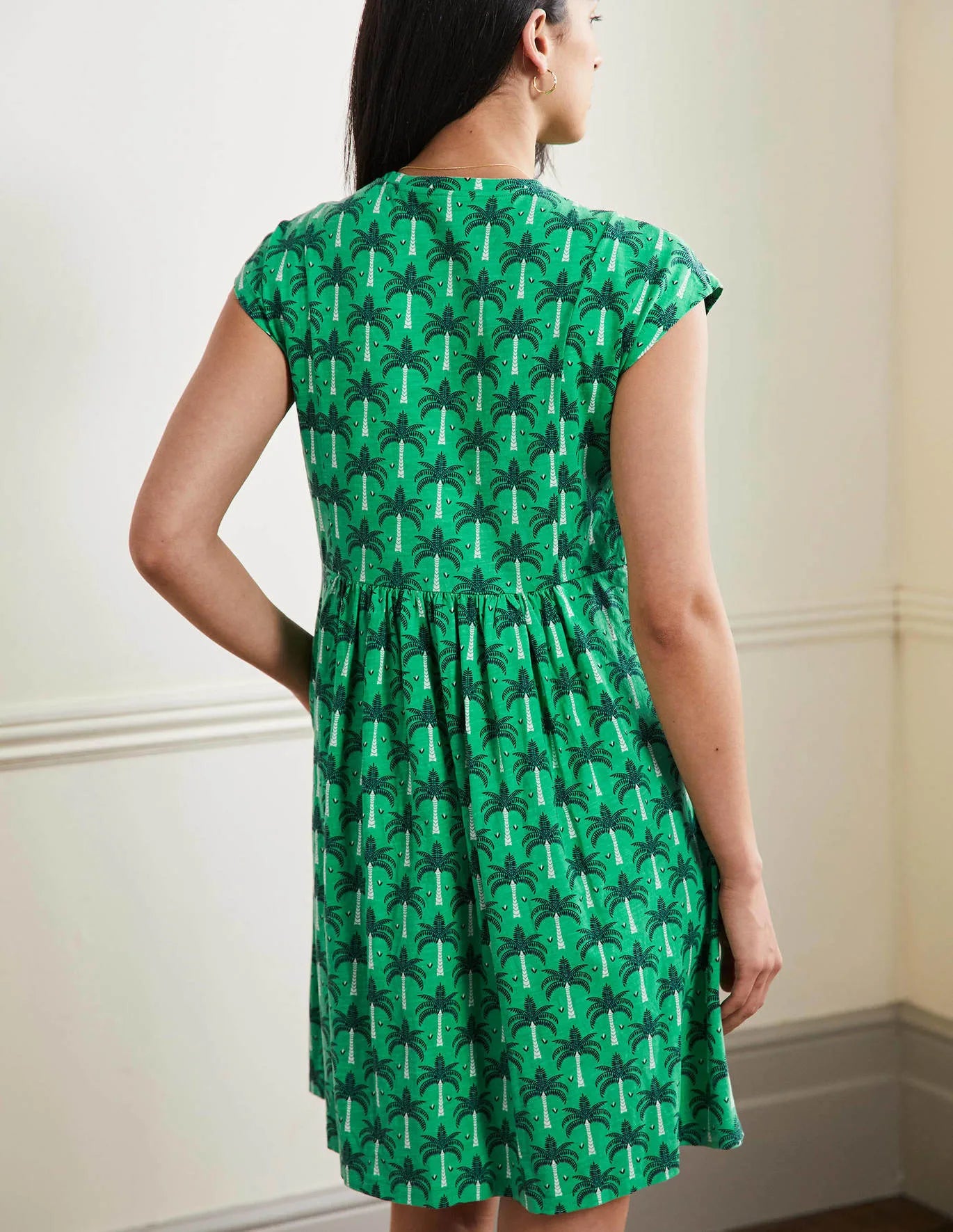 Green palm trees dress uk 12